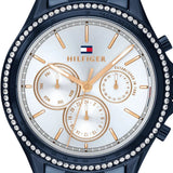 Tommy Hilfiger Ari Diamonds White Dial Blue Steel Strap Watch for Women - 1782003