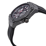 Guess Legacy Black Dial Black Rubber Strap Watch For Men - W1048G2