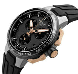 Tissot T Race Cycling Chronograph Black Dial Black Rubber Strap Watch For Men - T111.417.37.441.07