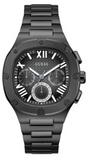 Guess Headliner Multifunction Black Dial Black Steel Strap Watch For Men - GW0572G3