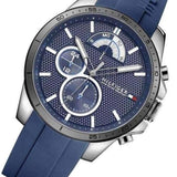 Tommy Hilfiger Decker Quartz Blue Dial Blue Rubber Strap Watch for Men - 1791350