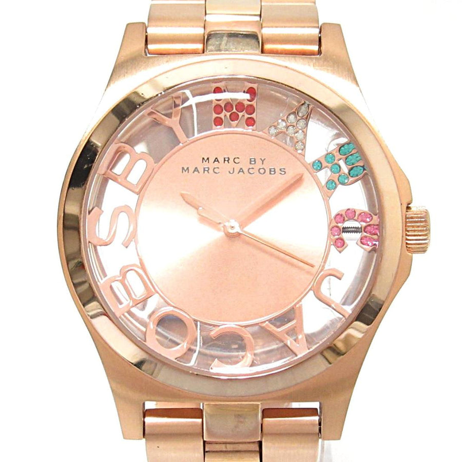 Marc Jacobs Henry Skeleton Rose Gold Dial Rose Gold Steel Strap Watch for Women - MBM3264