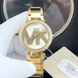 Michael Kors Parker Pave Gold Dial Gold Steel Strap Watch for Women - MK6659