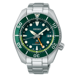 Seiko Prospex GMT Divers Automatic Marine Green Dial Silver Steel Strap Watch For Men - SPB381J1