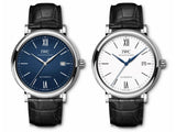 IWC Portofino Automatic '150 Years' Edition Automatic White Dial Black Leather Strap Watch for Men - IW356519