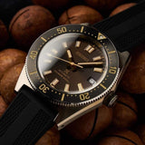 Seiko Prospex 1965 Diver's Modern Re-Interpretation Automatic Brown Dial Black Rubber Strap Watch For Men - SPB147J1