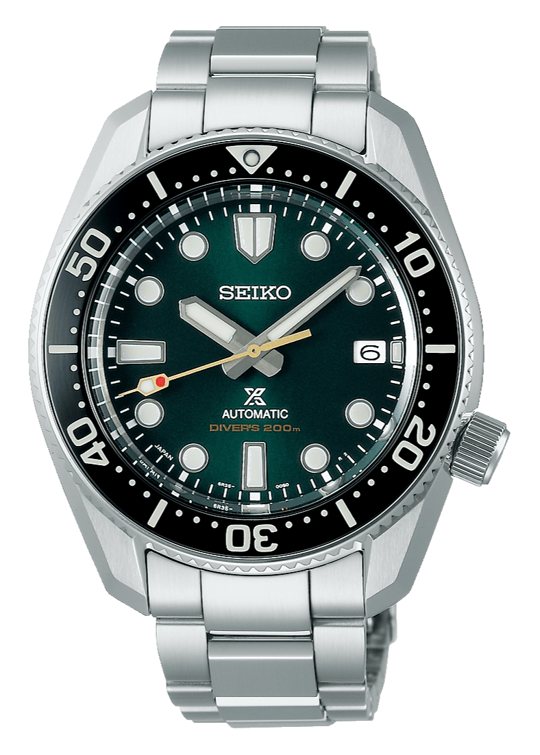 Seiko Prospex 140th Anniversary Limited Edition Automatic Scuba Divers Green Dial Silver Steel Strap Watch for Men - SPB207J1