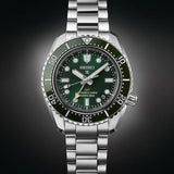 Seiko Prospex GMT Divers Automatic Marine Green Dial Silver Steel Strap Watch For Men - SPB381J1