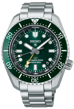 Seiko Prospex 140th Anniversary Limited Divers Green Dial Silver Steel Strap Watch For Men - SPB207J1