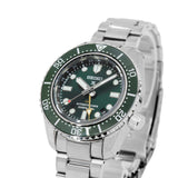 Seiko Prospex GMT Divers Automatic Marine Green Dial Silver Steel Strap Watch For Men - SPB381J1