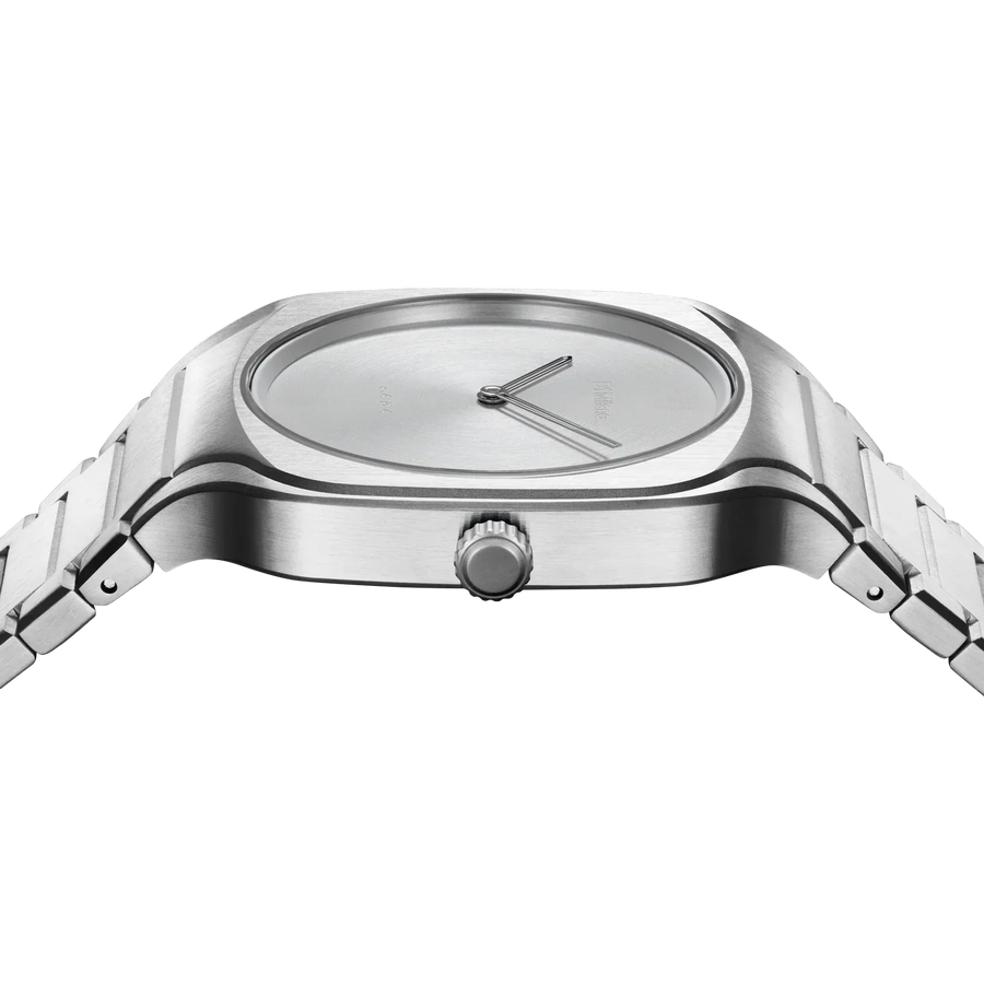 D1 Milano Square Silver Dial Silver Steel Strap Watch for Men - D1-SQBJ10