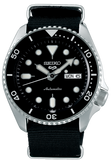 Seiko 5 Sports SKX Automatic Black Dial Black NATO Strap Watch For Men - SRPD55K3