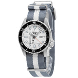 Seiko 5 Sports x Peanuts Surfboard Snoopy Limited Edition White Dial Two Tone NATO Strap Watch For Men - SRPK25K1