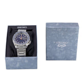 Seiko 5 Sports Petrol Blue Checker Flag Special Edition Blue Dial Silver Steel Strap Watch For Men - SRPK65K1