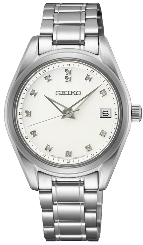 Seiko Diamond Silver Dial Silver Steel Strap Watch for Women - SUR579P1