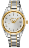 Seiko Diamond Silver Dial Two Tone Steel Strap Watch for Women - SUR582P1