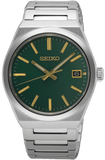 Seiko Conceptual Green Dial Silver Steel Strap Watch for Men - SUR601P1