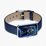 Swarovski Uptown Crystal Blue Dial Blue Leather Strap Watch for Women - 5547713