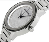 Michael Kors Kinley Diamond Pave Silver Dial Silver Steel Strap Watch for Women - MK5996