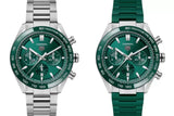 Tag Heuer Carrera Chronograph 44mm Green Dial Green Steel Strap Watch for Men - CBN2A1N.FT6238