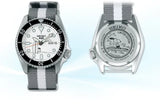 Seiko 5 Sports x Peanuts Surfboard Snoopy Limited Edition White Dial Two Tone NATO Strap Watch For Men - SRPK25K1