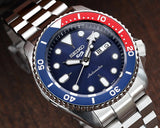 Seiko 5 Sports Automatic Blue Dial Silver Steel Strap Watch For Men - SRPD53K1