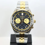 Seiko Sport Chronograph Black Dial Two Tone Steel Strap Watch for Men - SSB430P1