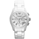 Emporio Armani Chronograph Ceramic White Dial Watch For Women - AR1403