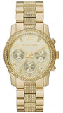 Michael Kors Runway Gold Dial Gold Steel Strap Watch for Women - MK5826