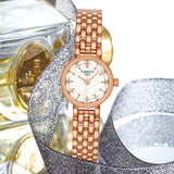 Tissot Lovely Mother of Pearl Dial Rose Gold Steel Strap Watch for Women - T140.009.33.111.00