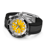 Breitling Superocean Automatic 42mm Yellow Dial Black Rubber Strap Watch for Men - A17375211/1S1