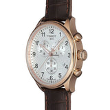 Tissot Chrono XL Classic Silver Dial Brown Leather Strap Watch For Men - T116.617.36.037.00