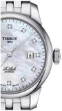 Tissot Le Locle Automatic Diamond Mother of Pearl Dial Silver Steel Strap Watch For Women - T006.207.11.116.00