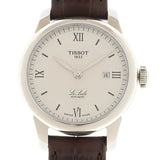 Tissot T Classic Le Locle Automatic Silver Dial Brown Leather Strap Watch For Women - T006.207.16.038.00