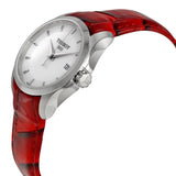 Tissot Couturier White Dial Red Leather Watch For Women - T035.210.16.011.01