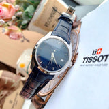 Tissot Couturier Lady Blue Dial Blue Leather Strap Watch for Women - T035.210.16.041.00