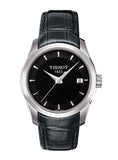 Tissot T Trend Couturier Black Dial Black Leather Strap Watch For Women - T035.210.16.051.00