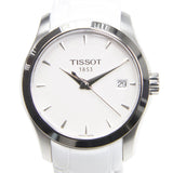 Tissot Couturier Lady Silver Dial White Leather Strap Watch For Women - T035.210.16.011.00