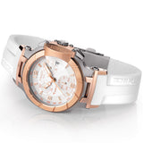 Tissot T Race Chronograph White Dial White Rubber Strap Watch for Women - T048.217.27.017.00