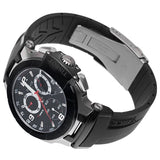 Tissot T Race Chronograph Black Dial Black Rubber Strap Watch for Men - T048.417.27.057.00