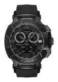 Tissot T Race Chronograph Black Dial Black Rubber Strap Watch for Men - T048.417.37.057.00