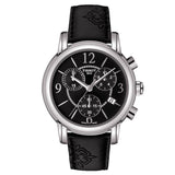 Tissot Dressport Chronograph Black Dial Black Leather Strap Watch for Women - T050.217.17.057.00