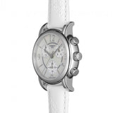 Tissot Dressport Chronograph Mother of Pearl Dial White Leather Strap Watch for Women - T050.217.17.117.00