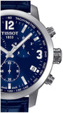 Tissot PRC 200 Chronograph Blue Dial Blue Leather Strap Watch For Men - T055.417.16.047.00