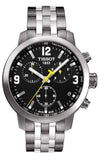 Tissot PRC 200 Chronograph Black Dial Stainless Steel Watch For Men - T0554171105700