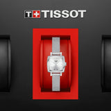 Tissot Lovely Square Silver Dial Silver Mesh Bracelet Watch For Women - T058.109.11.036.00