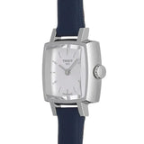 Tissot Lovely Square Silver Dial Blue Leather Strap Watch For Women - T058.109.16.031.00