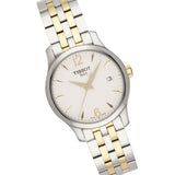 Tissot T Classic Tradition White Dial Two Tone Mesh Bracelet Watch for Women - T063.210.22.037.00