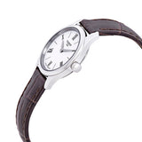 Tissot Tradition 5.5 Lady Silver Dial Brown Leather Strap Watch for Women - T063.009.16.018.00