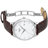 Tissot T Classic Tradition White Dial Brown Leather Strap Watch For Men - T063.610.16.037.00